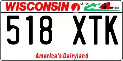 WI license plate 518XTK