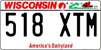 WI license plate 518XTM