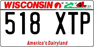 WI license plate 518XTP