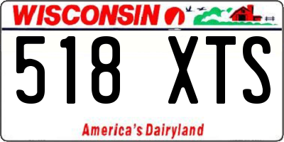 WI license plate 518XTS