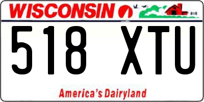 WI license plate 518XTU