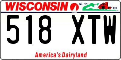 WI license plate 518XTW