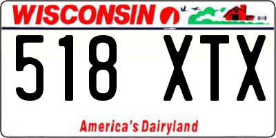 WI license plate 518XTX
