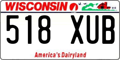 WI license plate 518XUB
