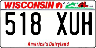 WI license plate 518XUH