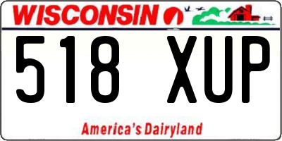 WI license plate 518XUP