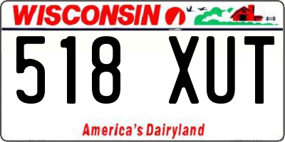 WI license plate 518XUT