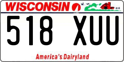 WI license plate 518XUU