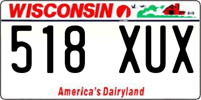 WI license plate 518XUX