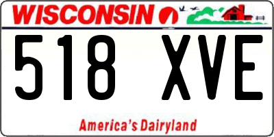 WI license plate 518XVE