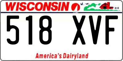 WI license plate 518XVF