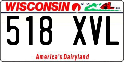 WI license plate 518XVL