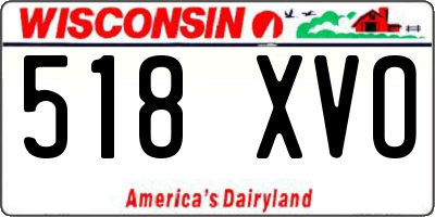 WI license plate 518XVO