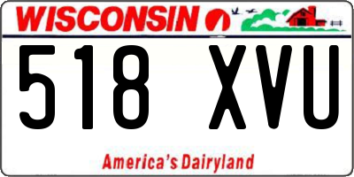 WI license plate 518XVU