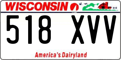 WI license plate 518XVV