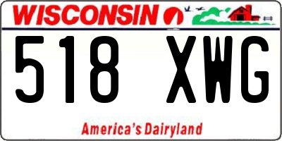 WI license plate 518XWG