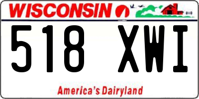 WI license plate 518XWI