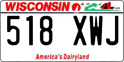 WI license plate 518XWJ