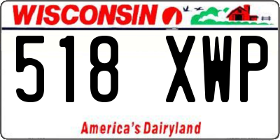 WI license plate 518XWP
