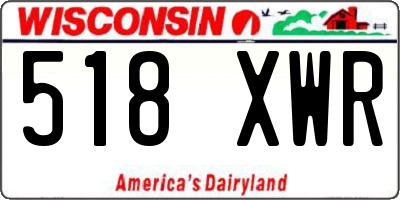 WI license plate 518XWR