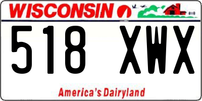 WI license plate 518XWX