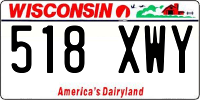 WI license plate 518XWY