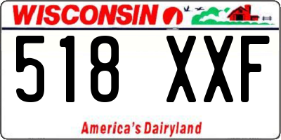 WI license plate 518XXF