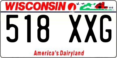 WI license plate 518XXG