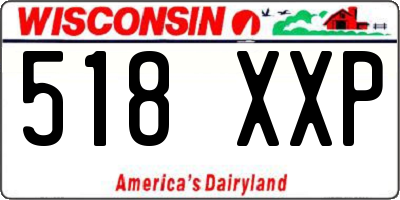 WI license plate 518XXP
