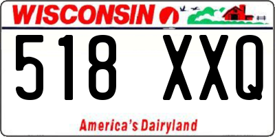 WI license plate 518XXQ