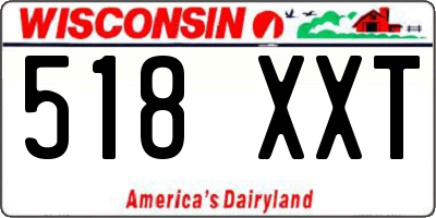 WI license plate 518XXT