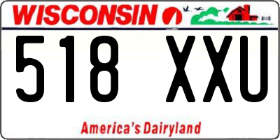 WI license plate 518XXU