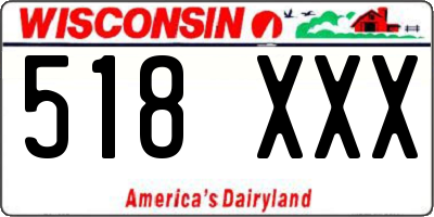 WI license plate 518XXX