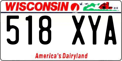 WI license plate 518XYA
