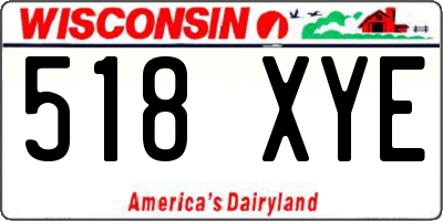 WI license plate 518XYE