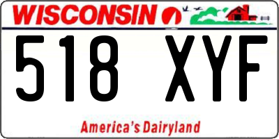 WI license plate 518XYF