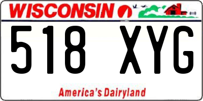 WI license plate 518XYG