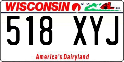WI license plate 518XYJ