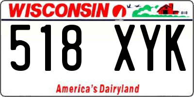 WI license plate 518XYK