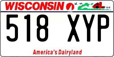WI license plate 518XYP