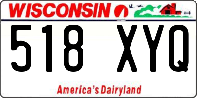 WI license plate 518XYQ