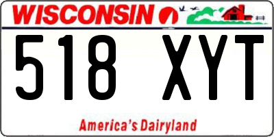 WI license plate 518XYT
