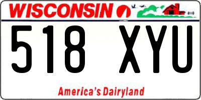 WI license plate 518XYU