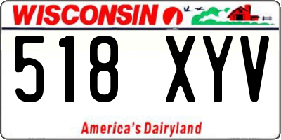 WI license plate 518XYV