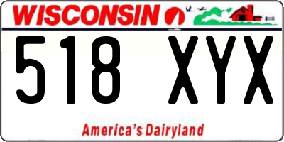 WI license plate 518XYX