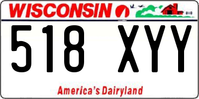 WI license plate 518XYY