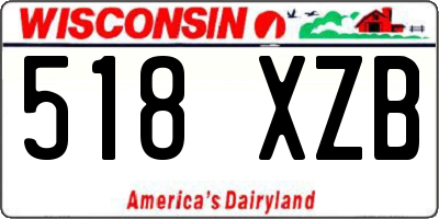 WI license plate 518XZB