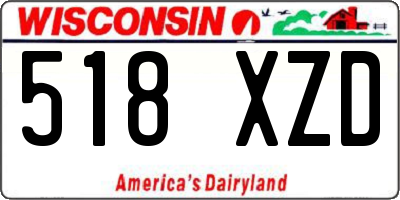 WI license plate 518XZD
