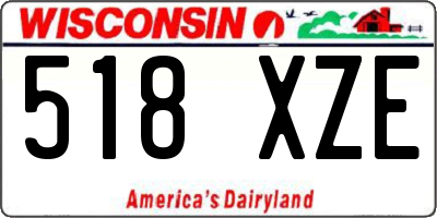 WI license plate 518XZE