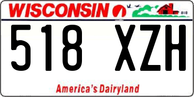 WI license plate 518XZH